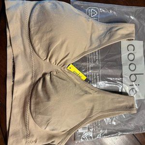NEW      3    Coobie Comfort Bras Size XL. Removable pads  Beige